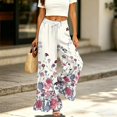 thumbnail image 5 of Sewkxo Womens Wide Leg Pants Drawstring Elastic High Waisted Ruffle Hem Palazzo Pants with Pockets,Complexion XL, 5 of 6