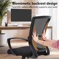 thumbnail image 4 of Office Chair Desk Chair Computer Chair Ergonomic Chair Adjustable Executive Mesh Mid Back with 360 Degree Swivel Wheels Lumbar Support Armrest (Black), 4 of 14