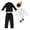 B Black Jacket 4PCS, variant on Kids Youth Formal Dress Suits 4PCS Set for Boys Toddler Flower Girl Dresswear Outfit Fleece Suit Jacket + Vest + Pants + Bowtie Fall Winter Solid Colour Gentleman Suit Outfit 5-16 Years