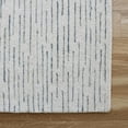 thumbnail image 3 of 8' X 10' Ivory and Blue Wool Striped Hand Tufted Area Rug, 3 of 10