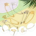 thumbnail image 2 of Uxcell 20 Paquete de Bandeja de Broche de Hoja Pin de Solapa DIY Pin de Corsage con Cadena Tono Dorado, 2 of 6
