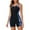 Blue, variant on WAYUTE Womens Swimsuits One Piece Tummy Control Sports Active Bathing Suits Conservative Beach Vacation Fashion Swimsuit