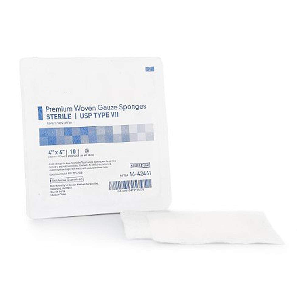 1280 Pack of Woven Gauze Sponges 4" x 4". Sterile sponges for General Wound Care. USP Type VII