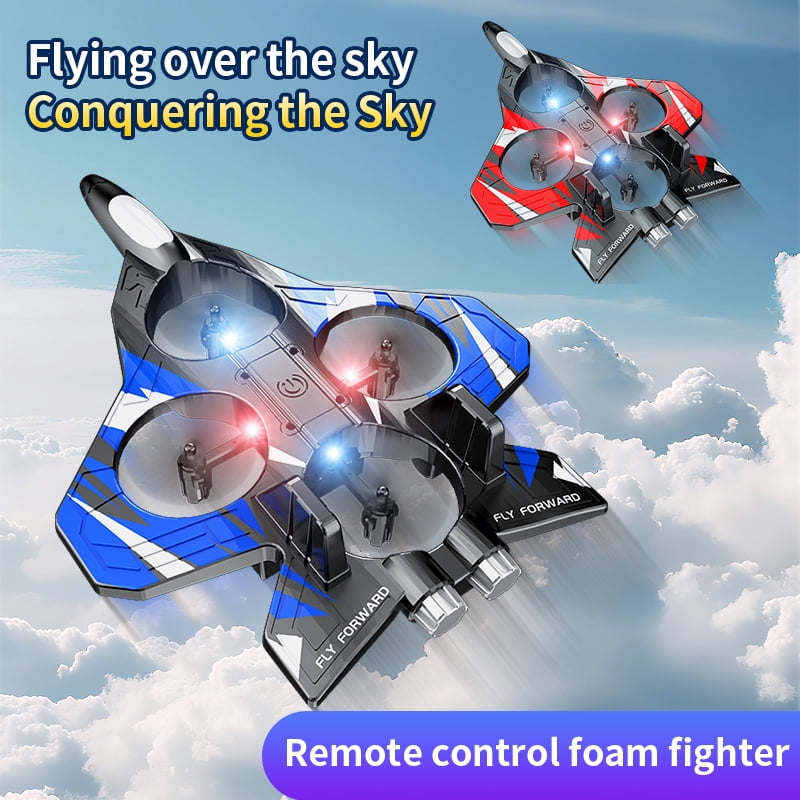 Radio Control Airplanes,Foam RC Airplane Jet  ,With 2 Batteries, RC Planes for Kids Adults 8-16, 360° Flip Fighter Jet Toys, Stunt Roll, Airplane drone for kids Toy Gifts