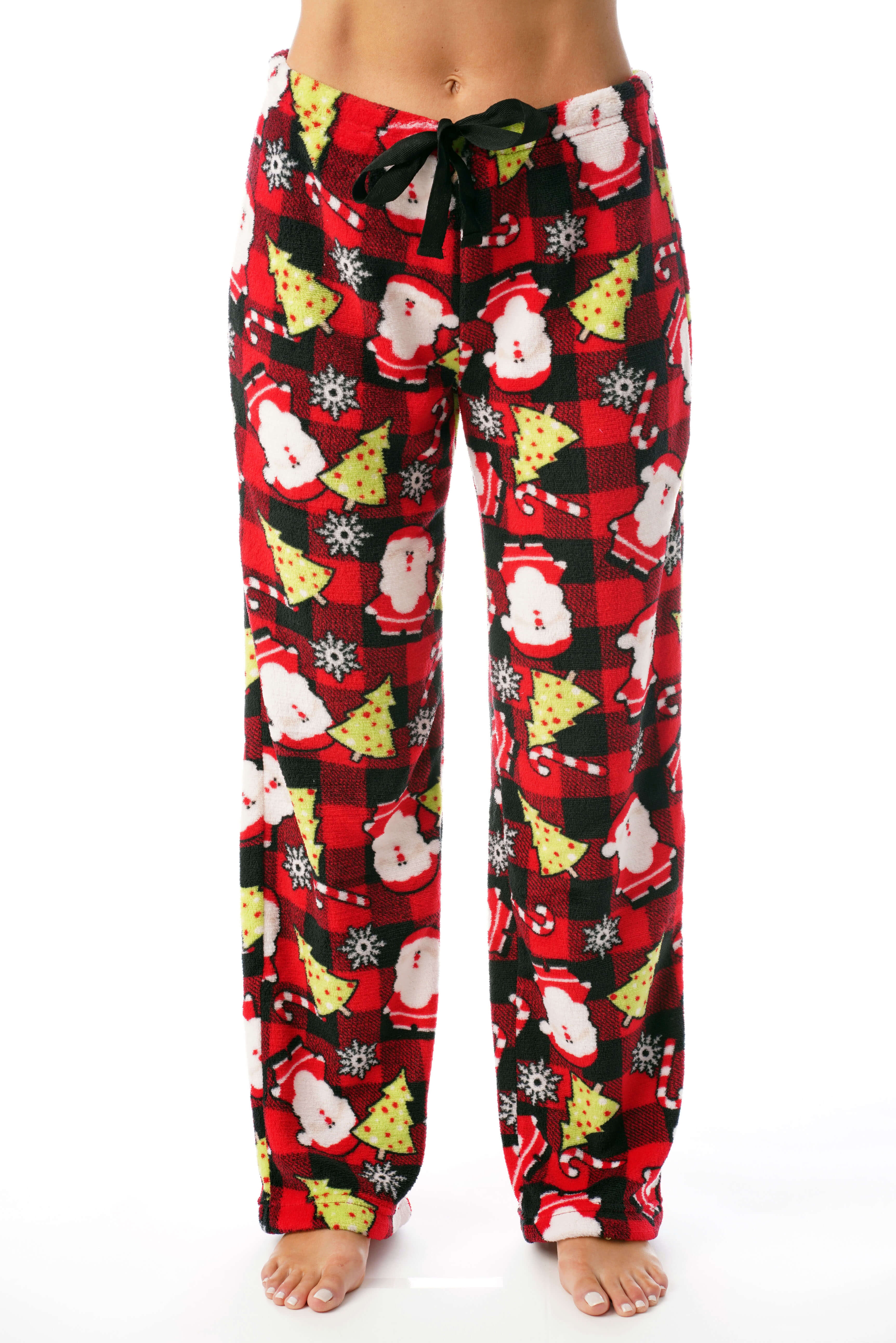 Just Love - Just Love Women's Plush Pajama Pants (Buffalo Plaid ...
