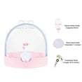 thumbnail image 2 of Small Animal Carrier, Travel Carry-Out Cage with Warm Plush Pads and Water Bottle can be Carried Both by Hand and Crossbody, Suitable for Dwarf Hamsters, Mice, Hamsters (Pink), 2 of 8