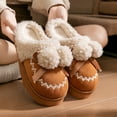 thumbnail image 4 of KANG Cozy Winter Slippers For With Sole And Pompom Detail Soft Fleece Shoes Indoor Outdoor Comfort, 4 of 4