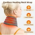 thumbnail image 2 of Cordless Neck Heating Pad with Massage, Neck Massager with Heat, Heated Neck Brace Wrap with Led Light, 3 Levels Heat & 3 Vibration for 3000mAh Rechargeable for Soreness Stiffness Relief, Gray, 2 of 7