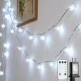 thumbnail image 1 of JOLYMOLY Flower String Lights 59 Ft 100 LED Christmas Lights Plug in with Remote Timer Connectable Twinkle Lights for Bedroom Dorm Wedding Christmas Tree Patio Porch Indoor Outdoor Decor, Cool White, 1 of 7