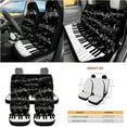 thumbnail image 3 of Yuyamidu Music Note Car Seat Cover Set 15 PCS Skull Steering Wheel Cover Seat Belt Cushion Pad Garbage Bag Air Vent Pocket Rearview Mirror Cover Coasters Keychain for Truck Van Sedan, 3 of 7
