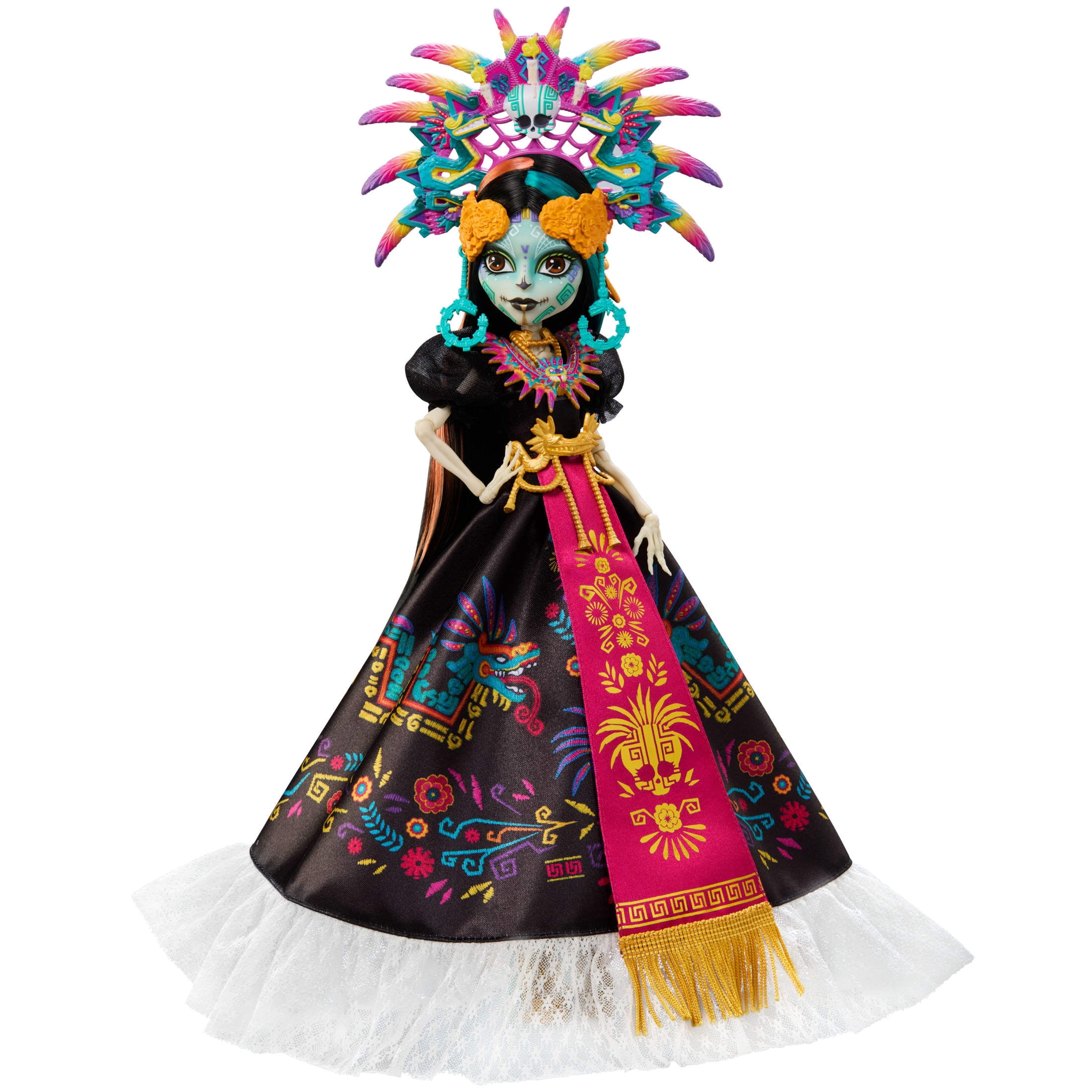 Monster High Skelita Calaveras Collectible Doll, Día de Muertos 2025, Aztec-Inspired Gown
