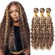 thumbnail image 1 of Hair Bundles HuxoWax P4/613 Deep Wave, cabello virgen brasileño, 1 of 7