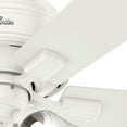 thumbnail image 2 of Hunter 42 inch Indoor Ceiling Fan with LED Lights and Pull Chain - Low Profile Mount White Ceiling Fan, 5 Blades, For Bedroom, Living Room, or Kitchen, Quiet - Crestfield 52152, Fresh White, 2 of 16
