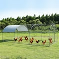 thumbnail image 2 of Yesurprise Chicken Coop Poultry Cage with Waterproof Cover Heavy-duty Metal Cage for Outside (9.2'Wx18.7'Lx6.5'H ), 2 of 7