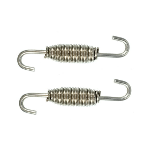 Unique Bargains 2pcs 68mm 2.68" Motorcycle Muffler Exhaust Pipe Spring Universal Stainless Steel Silver Tone