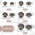thumbnail image 2 of 50pcs 5 styles 4-Hole Brass Buttons for Sewing Crafting Half Round with Badge Gunmetal 14.5~24.5x9~14mm Hole: 1.8~2x2~3mm 10pcs/style Brass, 2 of 6
