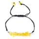 thumbnail image 1 of Nvzi Pulsera de cuentas hecha a mano, pulsera de cristal de grava natural tejida a mano con cuerda ajustable (amarillo), 1 of 5