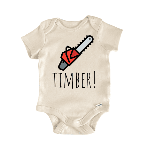 Timber Tree Chainsaw Newborn Baby Bodysuit