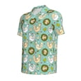 thumbnail image 2 of Vsdgher Chicken Laying Eggs Print Men's Short Sleeve Stretch Polo Shirt, Moisture-Wicking Performance Polo Shirt, 2 of 8