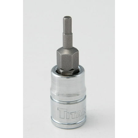 UPC: 0802090156007 | Titan 15600 Hex Bit Socket  1/4  Drive  2.5mm  Chrome