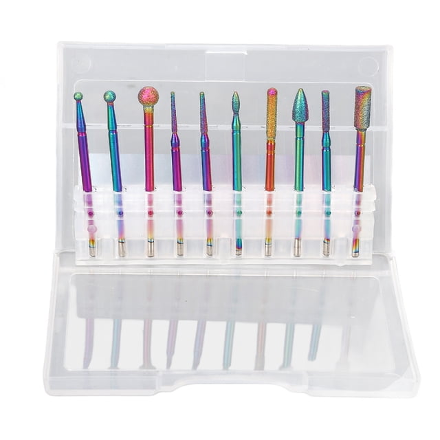 Cabezal para pulir uñas brocas para uñas 10 piezas pulido de acero inoxidable de color deslumbrante para técnicos de uñas LYUMO Otros