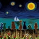 thumbnail image 5 of Animal & Calm Night diamante pintura diamantes de imitación cristal punto de cruz decoración del hogar imagen Scienceny JJ13338-02, 5 of 6