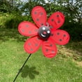 thumbnail image 3 of 5 Pcs Flower Wind Spinner Garden Pinwheels Whirligigs Ladybug Bee Windmill Wind Spinner Pinwheel for The Yard Garden Lawn Patio Outdoor Decor Kid Toys, 3 of 4