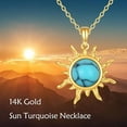 thumbnail image 5 of 14k Real Gold Sun Necklace Moon and Star Celestial Pendant Jewelry Gifts for Wife Sister Women, 5 of 10