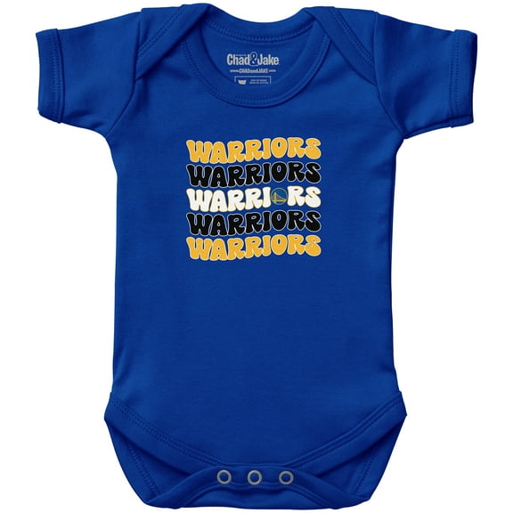 Newborn & Infant Chad & Jake  Royal Golden State Warriors Groovy Bodysuit