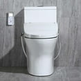 thumbnail image 5 of WOODBRIDGE Luxury, Elongated One Piece Toilet with Advanced Bidet Seat, T-0022, White, 5 of 16