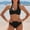 D_ Black, variant on UTSJKR Women's V Neck Solid Padded Wireless Bikini Swimsuit, High Waist 2 Piece Bathing Suit for Summer Fashion Beach Outfits White M