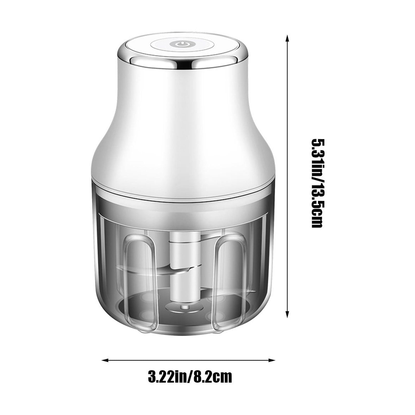 Mini Food Processor for Vegetables, Garlic, Ginger, and Chili with Pull-Cord Operation and Easy-Clean Design