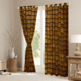 thumbnail image 3 of Castle Fairy Plaid Curtains Pack of 2 (42x84 Each),Pixel Grid Miners Curtains Blackout, 3 of 6