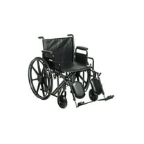 Drive Medical Sentra EC Heavy Duty Wheelchair, Detachable Full Arms, Elevating Leg Rests, 20" Seat