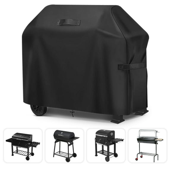 King Do Way Grill Covers, 72'' Heavy Duty Waterproof BBQ Grill Cover with Handle, Straps, Storage Bag and Shrink Rope for Weber Charcoal Grills 72 Inch