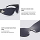thumbnail image 4 of Gafas de Sol LIKSMU Sin Montura Estilo Y2K con Lentes Negras, 4 of 6