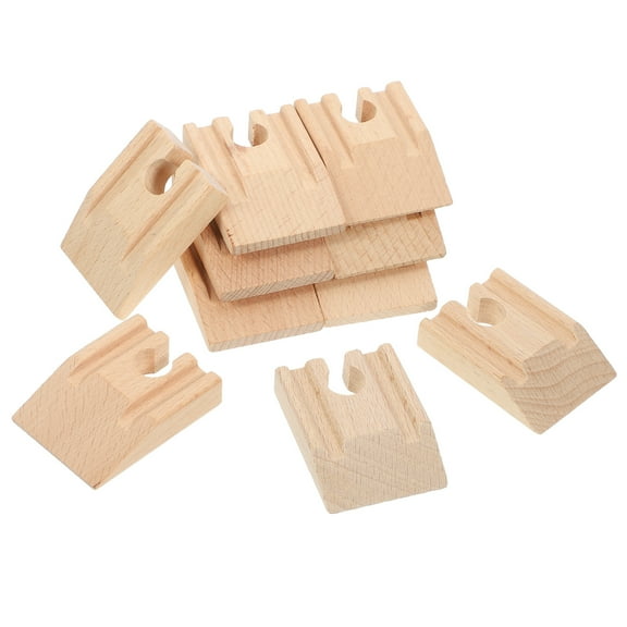 10pcs Wood Concave Train Track Replacement Expansion Train Railway Tracks