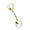 SS/Copper, variant on Horse 6" Copper Double Jointed Winged Snaffle Bit with Lozenge 35384E