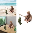 thumbnail image 3 of DOLITY 6x Figurines de Pêcheur Mini Sculpture pour Étagère Extérieur Intérieur Pelouse, 3 of 9