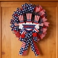 thumbnail image 4 of Miwamany Independence Day Patriotic Wreath, Red White Blue Star Hanging Ornament, 4th of July Home Party Decoration for Front Door Wall Porch Gathering, 4 of 8