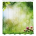 thumbnail image 3 of Ambesonne Nature Shower Curtain, Fresh Spring Blossoms, 69"Wx75"L, Green Pale Yellow Pink, 3 of 3