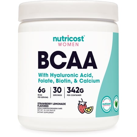 Nutricost BCAA Powder Supplement for Women, Strawberry Lemonade, 30 Servings