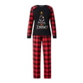 thumbnail image 2 of Elippeo Christmas Family Pajamas Matching Set Letter Print Long Sleeve Tops and Plaid Pants Sleepwear, 2 of 10