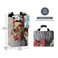 thumbnail image 2 of Yayeee Freestanding Laundry Hamper with Handle Collapsible Large Storage Basket for Clothes, Gray Dog Artist, 2 of 7