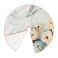 thumbnail image 3 of Salouo Pumpkin And White Marble Christmas Tree Skirt 48" Farmhouse Christmas Decorations Snowman Xmas Tree Skirt Tree Mat for Holiday Party Decor, 3 of 8