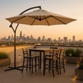 thumbnail image 3 of Sombrilla Plegable Para Jardin Playa Y Exteriores Metalica (Beige), 3 of 9
