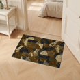 thumbnail image 2 of ODIKA 2'x3' Ultra-Soft Accent Mat, Navy Absract Drop Featuring Energetic Abstract Forms Pile None Washable, Bare feet friendly, Easy Care Indoor rug for Bedside, Footrest, 2 of 7
