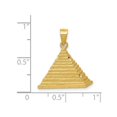 thumbnail image 3 of 14K Yellow Gold Pyramid Charm Pendant Necklace with Chain, 3 of 4