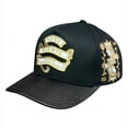 thumbnail image 3 of VAGO BARAJA DE ORO Gorra Visera Curva Negra Imitación Piel, 3 of 4