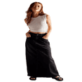 thumbnail image 5 of LYMAYTER ‌Women Fashion Denim Skirt Loose Straight Long Skirt for S-XL Casual Jean Skirt with Pockets, 5 of 8